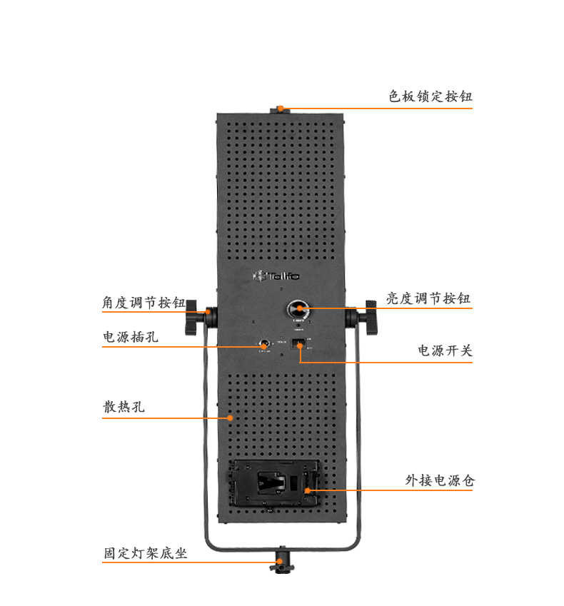 Tolifo圖立方GK-2016SS極光LED影視燈120W單調(diào)光