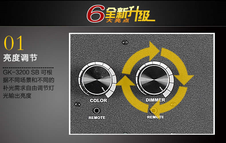 Tolifo圖立方GK-3200SB極光LED影視燈100W雙調(diào)光