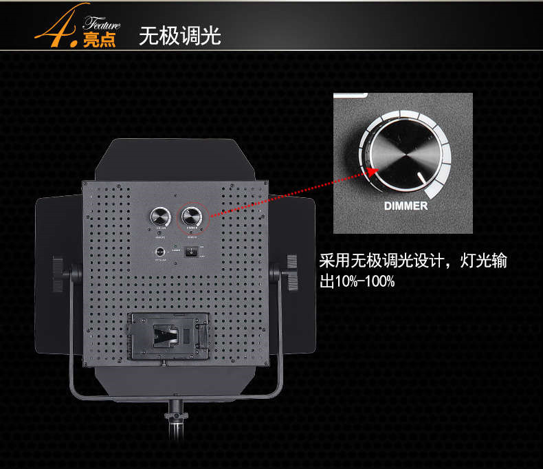 Tolifo圖立方GK-1190SB極光LED影視燈75W雙調(diào)光