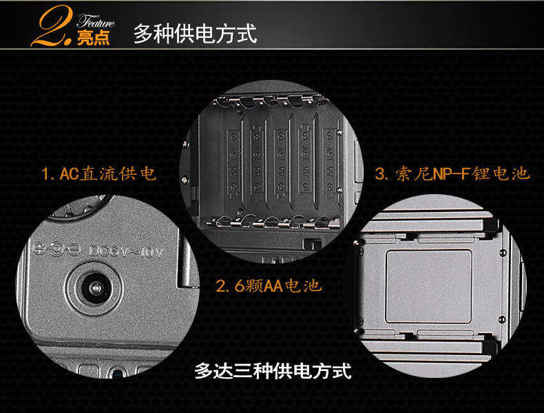 Tolifo圖立方PT-C-160S魅影LED機頂補光燈單調(diào)光