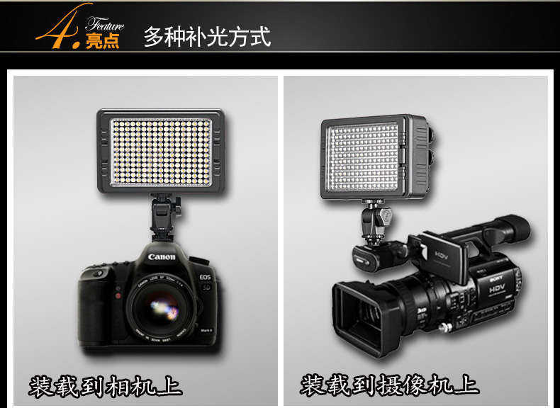 Tolifo圖立方PT-C-160S魅影LED機頂補光燈單調(diào)光