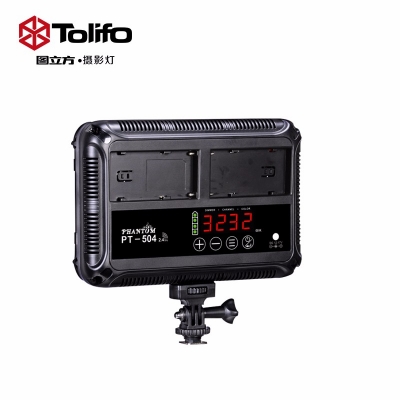 Tolifo圖立方PT-504B魅影LED攝像機頂補光燈雙調(diào)光