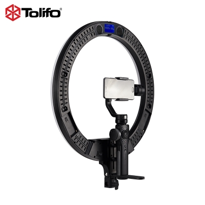 Tolifo圖立方R-1925RGB環(huán)形LED全彩直播補光燈60W